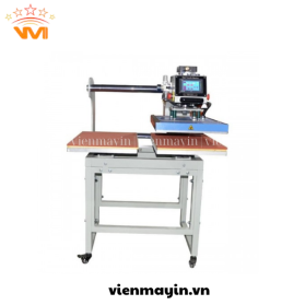 Máy ép nhiệt phẳng khí nén 40x50 2 mâm kéo đầu