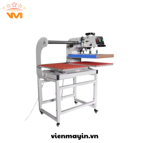 Máy ép nhiệt phẳng khí nén 40x60 2 mâm kéo đầu