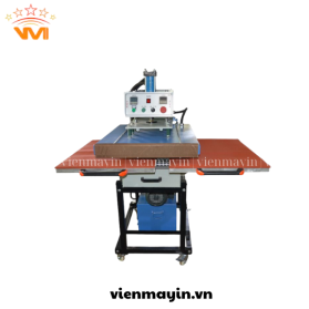 MÁY ÉP NHIỆT PHẲNG THỦY LỰC 60X80 2 MÂM KÉO BÀN