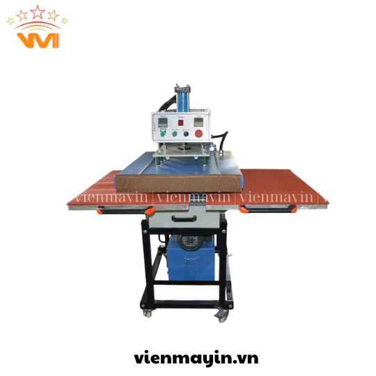 MÁY ÉP NHIỆT PHẲNG THỦY LỰC 60X80 2 MÂM KÉO BÀN