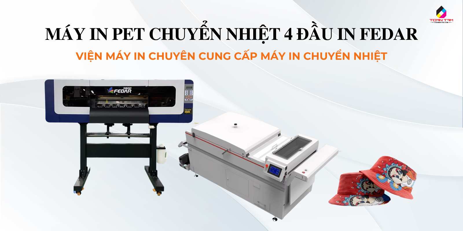 viện máy in cung cấp máy in pet chuyển nhiệt 4 đầu in hãng fedar